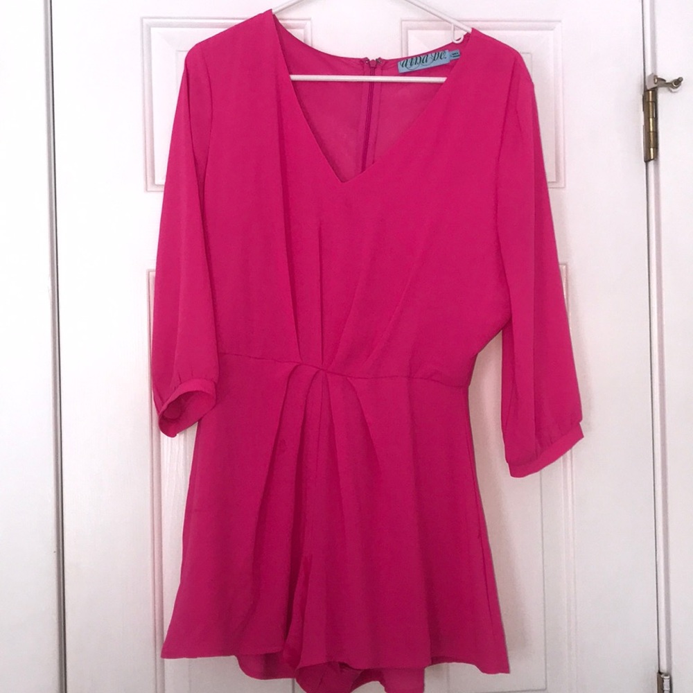 Hot pink romper